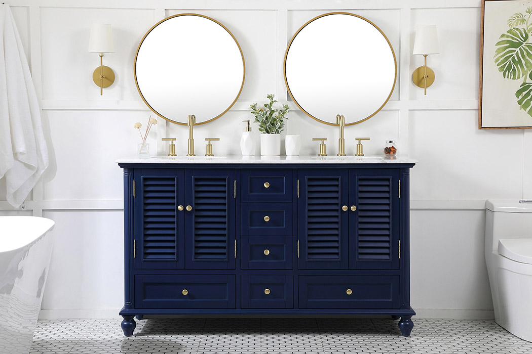 Elegant Bathroom Vanity - Blue (VF30560DBL)