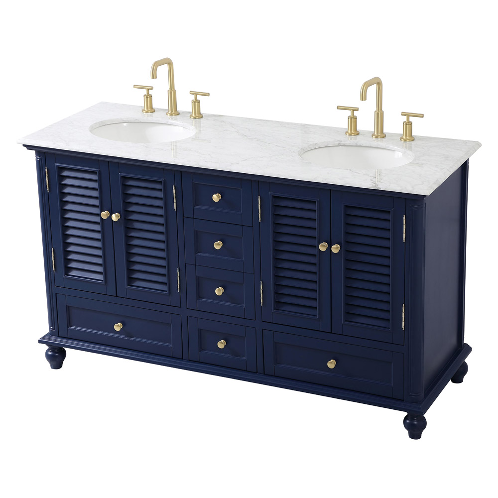 Elegant Bathroom Vanity - Blue (VF30560DBL)