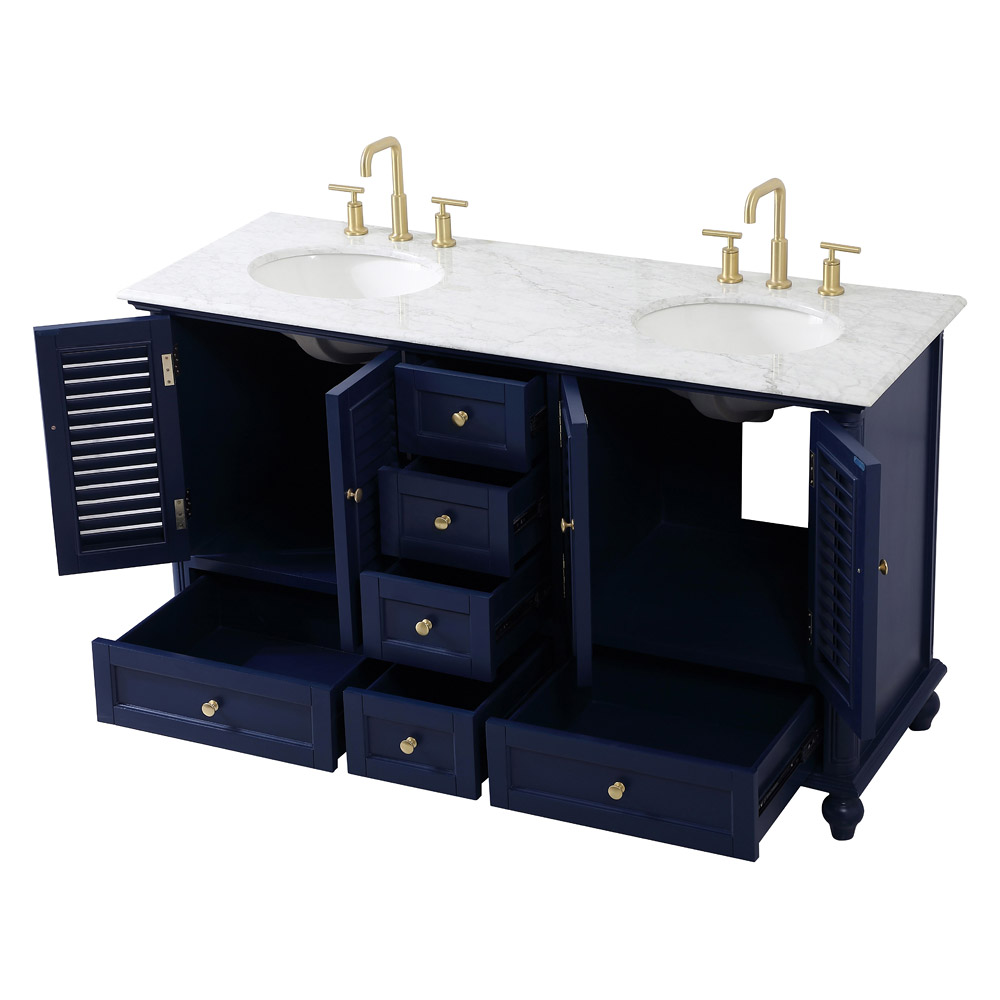 Elegant Bathroom Vanity - Blue (VF30560DBL)