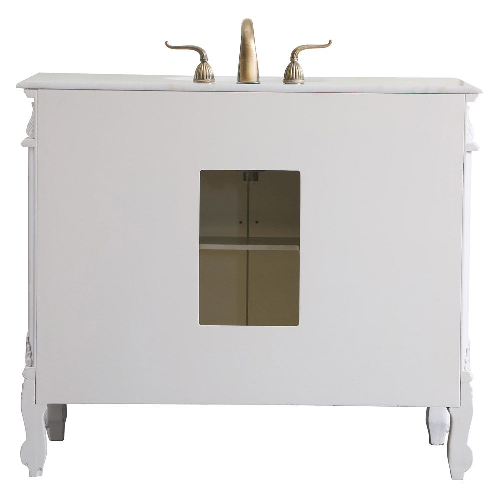 Elegant Bathroom Vanity - Antique White, L 42" (VF38842AW)