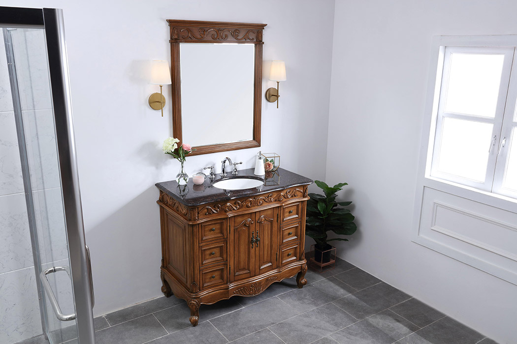 Elegant Bathroom Vanity - Teak, L 42" (VF38842TK)