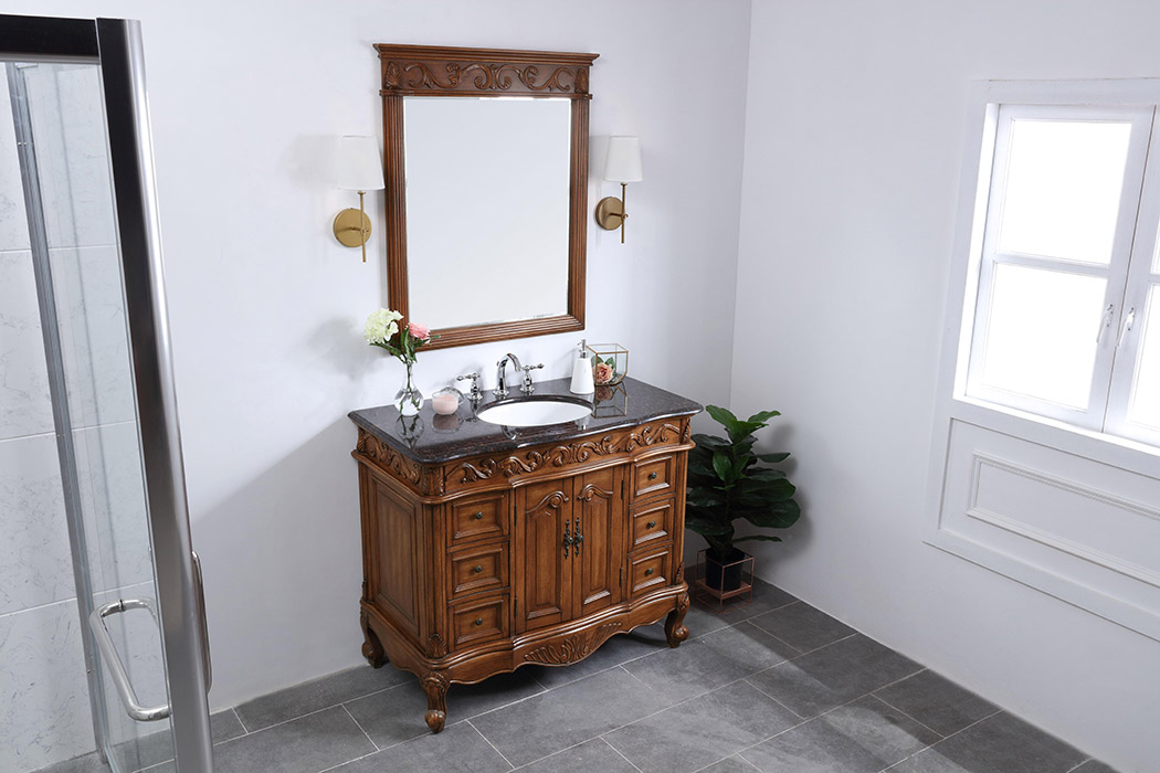 Elegant Bathroom Vanity - Teak, L 42" (VF38842TK)