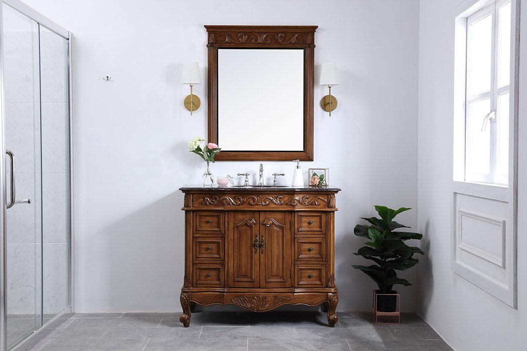 Elegant Bathroom Vanity - Teak, L 42" (VF38842TK)