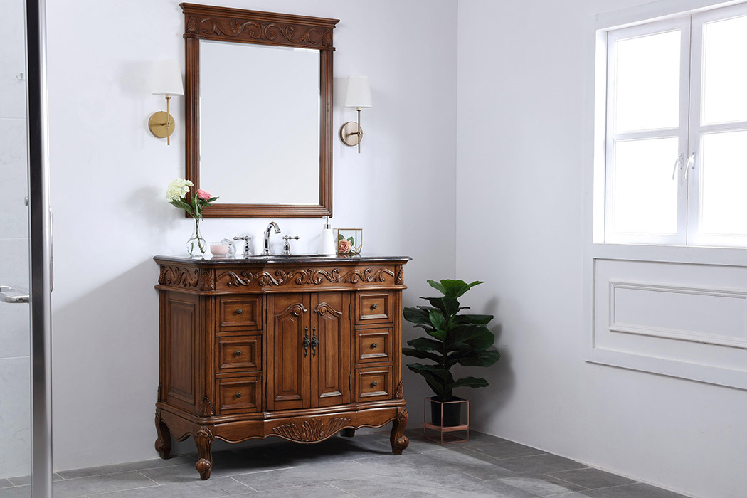 Elegant Bathroom Vanity - Teak, L 42" (VF38842TK)