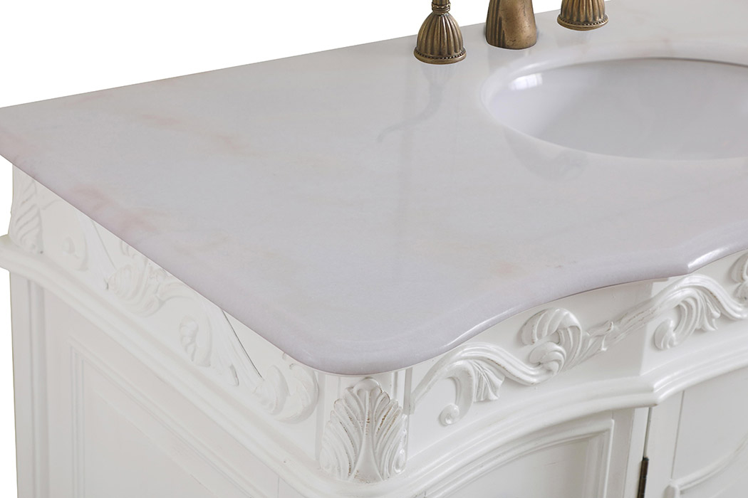 Elegant Bathroom Vanity - Antique White, L 48" (VF38848AW)