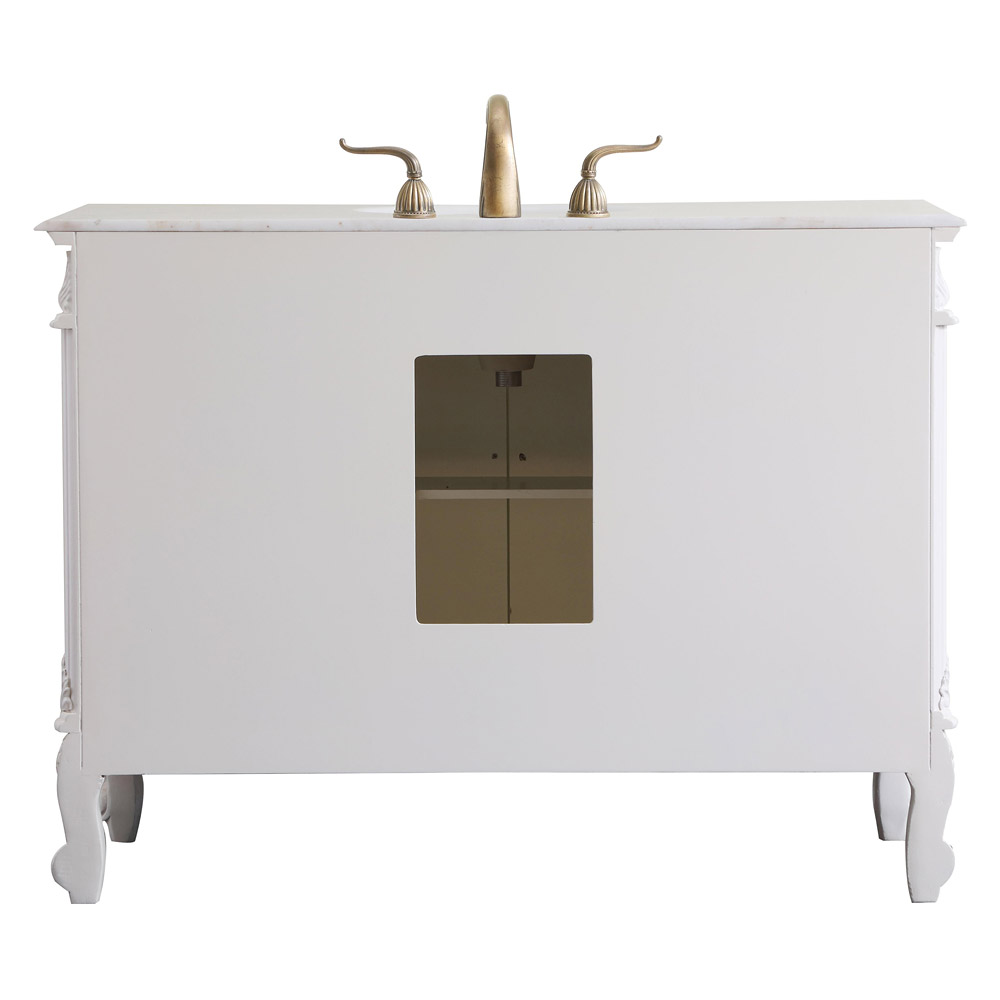 Elegant Bathroom Vanity - Antique White, L 48" (VF38848AW)