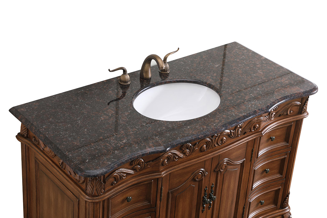 Elegant Bathroom Vanity - Teak, L 48" (VF38848TK)