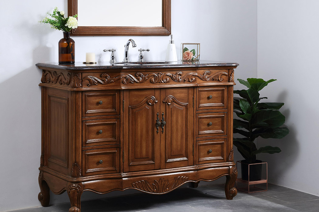 Elegant Bathroom Vanity - Teak, L 48" (VF38848TK)