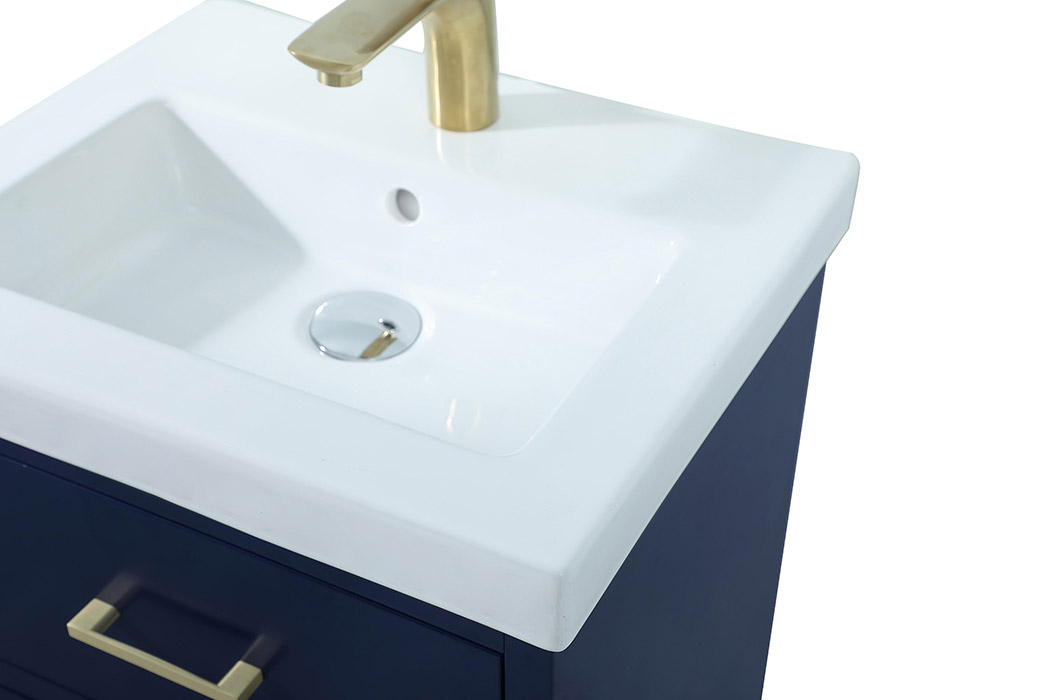 Elegant Bathroom Vanity - Blue, L 18" (VF41018MBL)