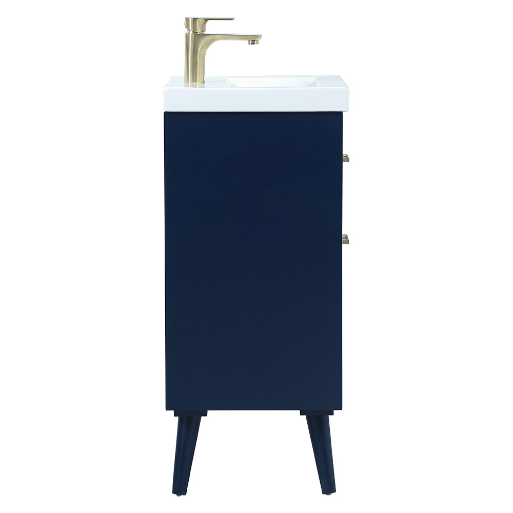 Elegant Bathroom Vanity - Blue, L 18" (VF41018MBL)