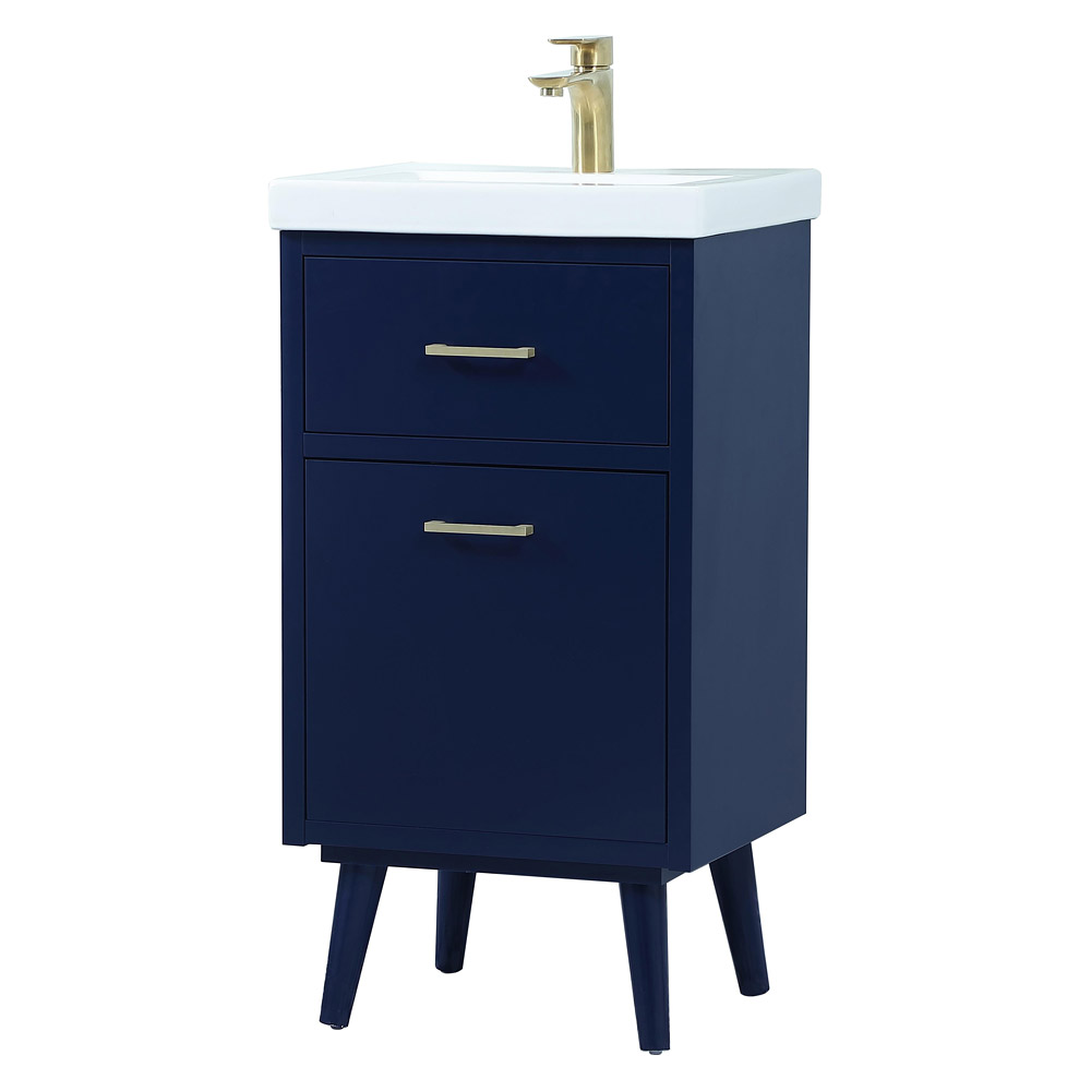 Elegant Bathroom Vanity - Blue, L 18" (VF41018MBL)