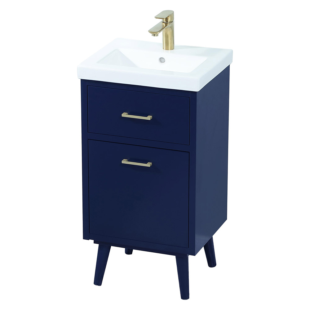 Elegant Bathroom Vanity - Blue, L 18" (VF41018MBL)