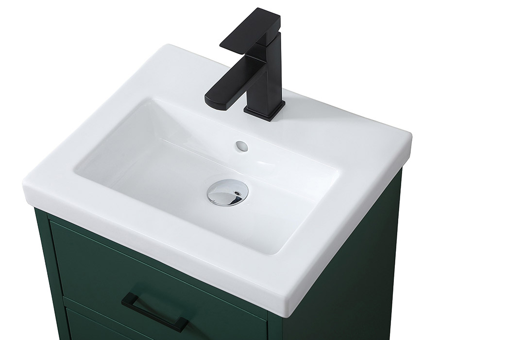 Elegant Bathroom Vanity - Green, L 18" (VF41018MGN)