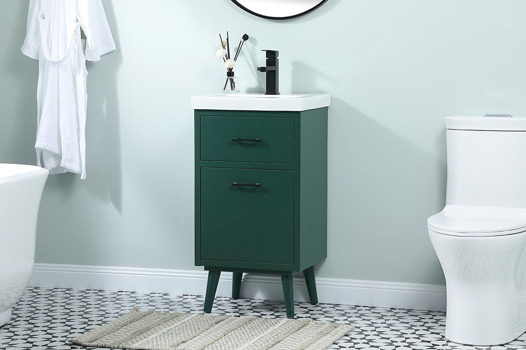 Elegant Bathroom Vanity - Green, L 18" (VF41018MGN)