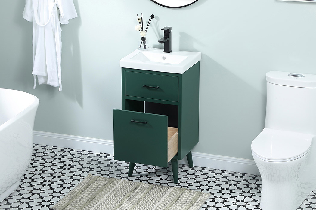 Elegant Bathroom Vanity - Green, L 18" (VF41018MGN)