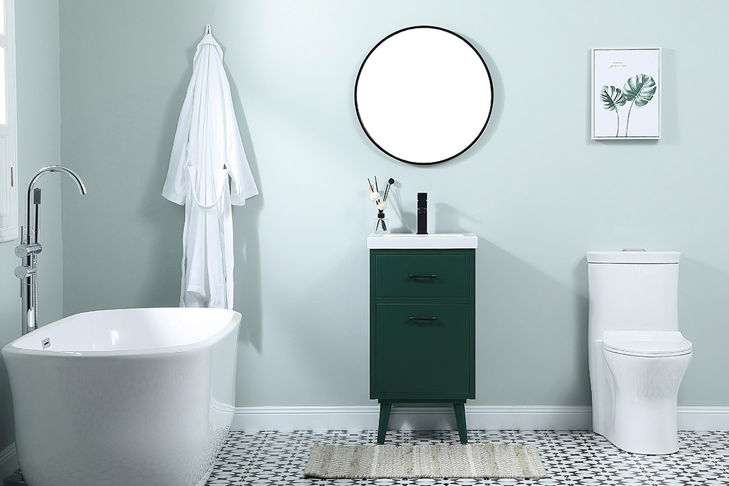 Elegant Bathroom Vanity - Green, L 18" (VF41018MGN)