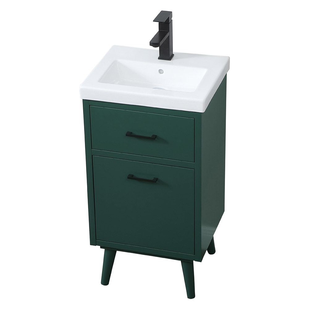 Elegant Bathroom Vanity - Green, L 18" (VF41018MGN)