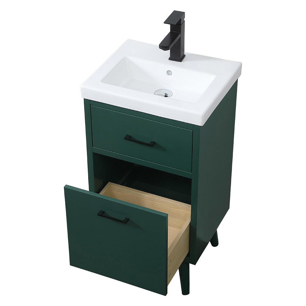 Elegant Bathroom Vanity - Green, L 18" (VF41018MGN)