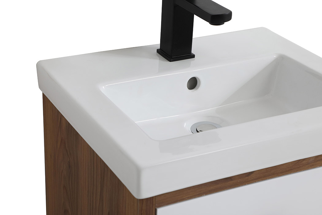 Elegant Bathroom Vanity - White, L 18" (VF41018WH)