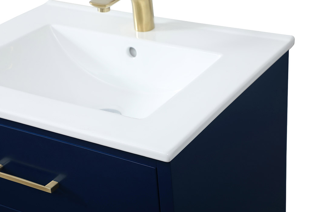 Elegant Bathroom Vanity - Blue, L 24" (VF41024MBL)