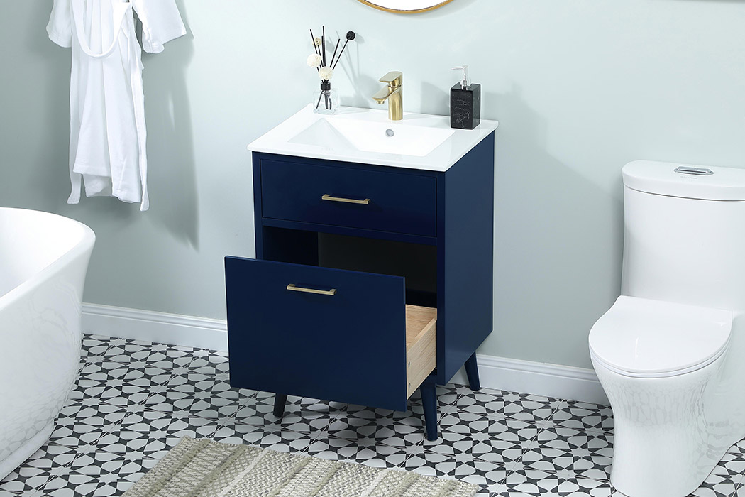 Elegant Bathroom Vanity - Blue, L 24" (VF41024MBL)