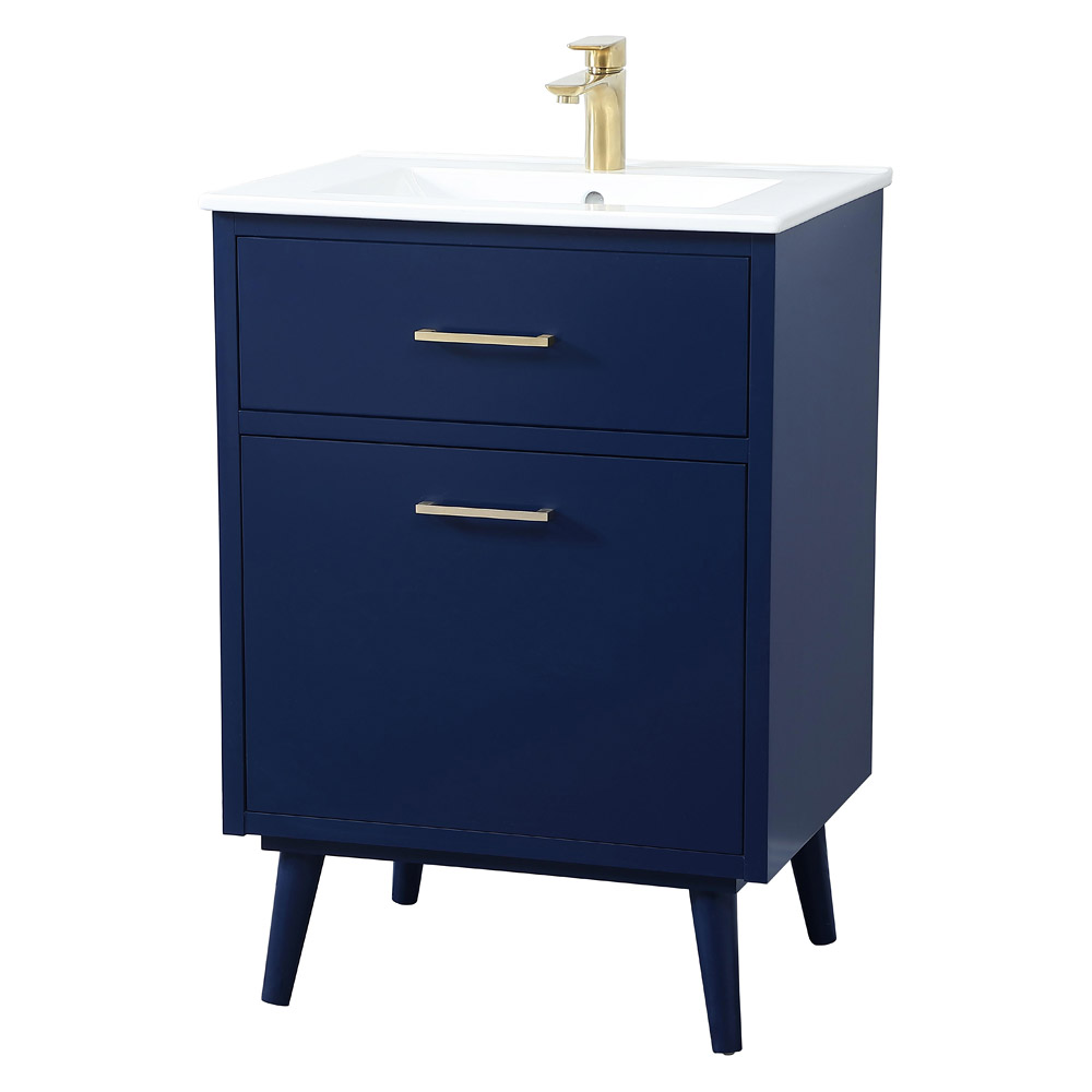 Elegant Bathroom Vanity - Blue, L 24" (VF41024MBL)