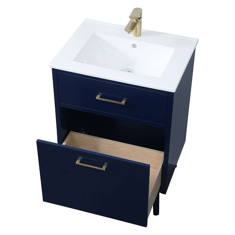 Elegant Bathroom Vanity - Blue, L 24" (VF41024MBL)