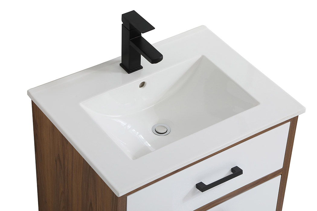 Elegant Bathroom Vanity - White, L 24" (VF41024WH)