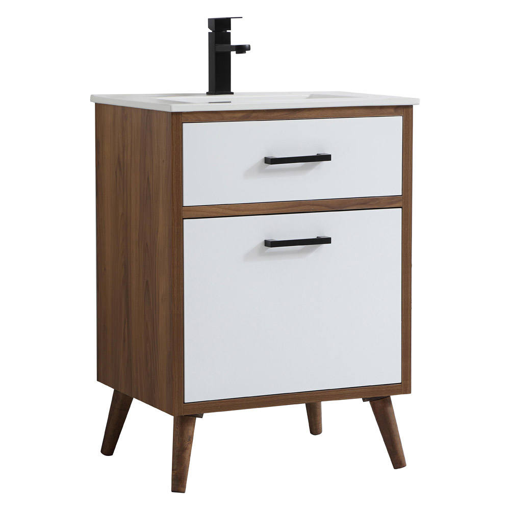 Elegant Bathroom Vanity - White, L 24" (VF41024WH)