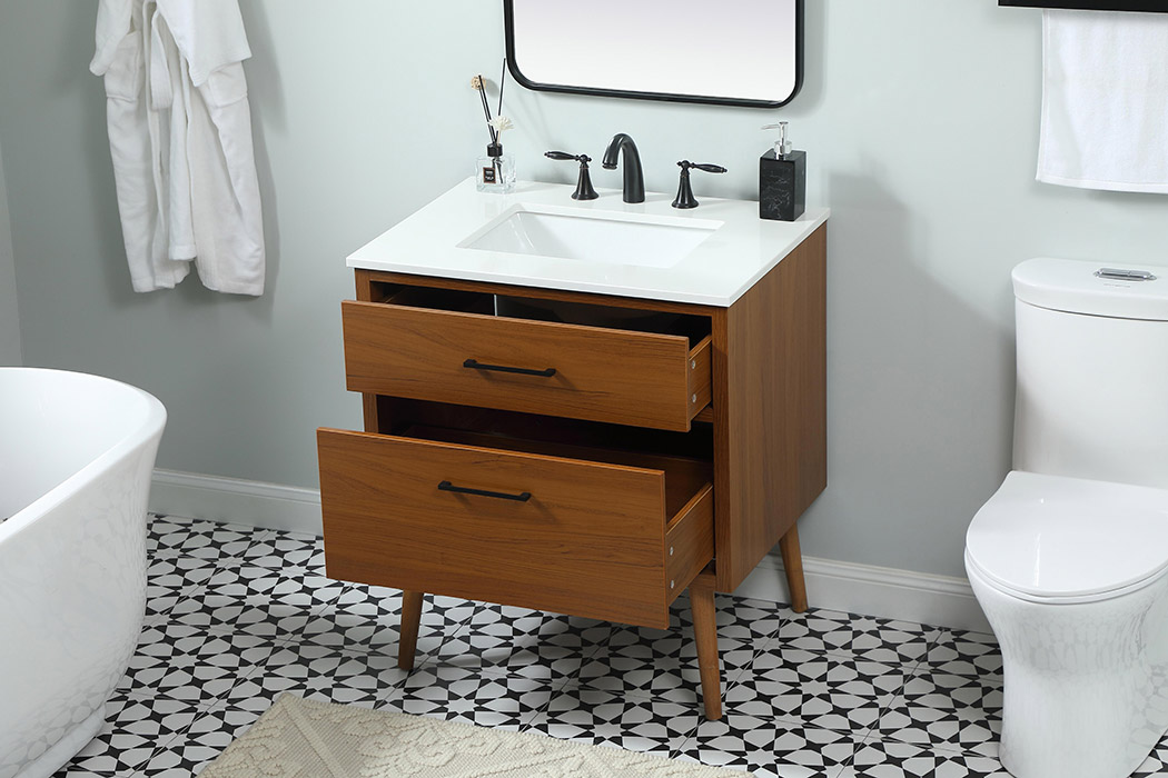 Elegant Bathroom Vanity - Teak (VF41030MTK)