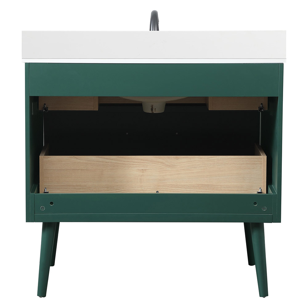 Elegant Bathroom Vanity - Green (VF41036MGN-BS)