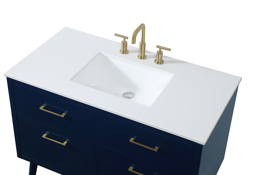 Elegant Bathroom Vanity - Blue (VF41042MBL)