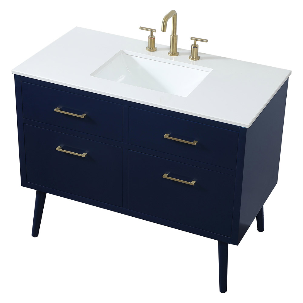 Elegant Bathroom Vanity - Blue (VF41042MBL)