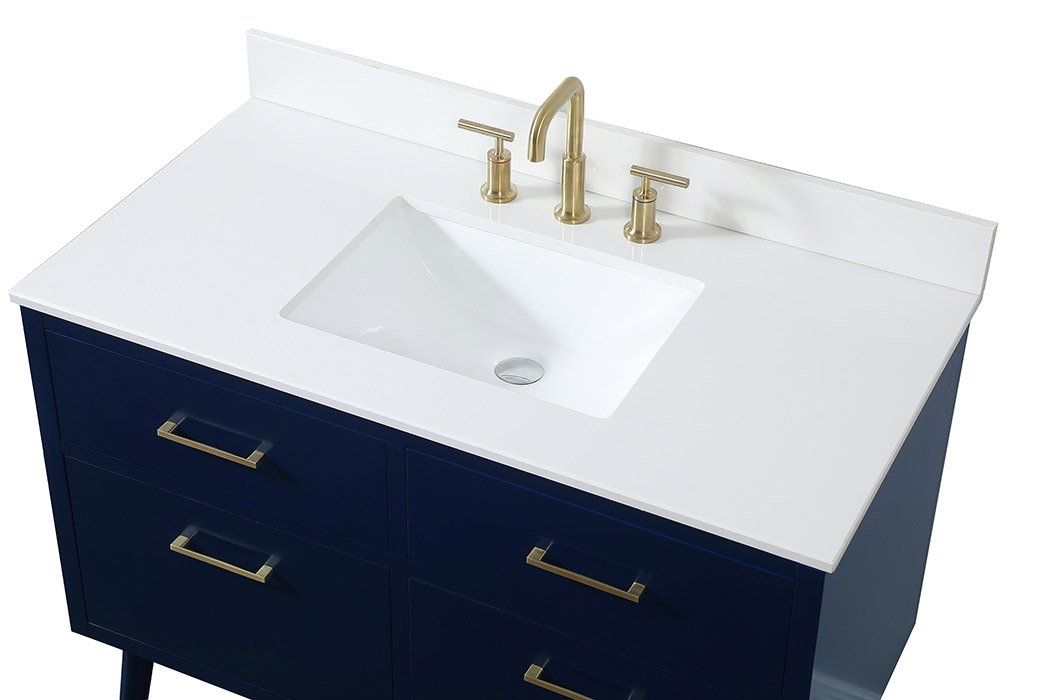 Elegant Bathroom Vanity - Blue (VF41042MBL-BS)