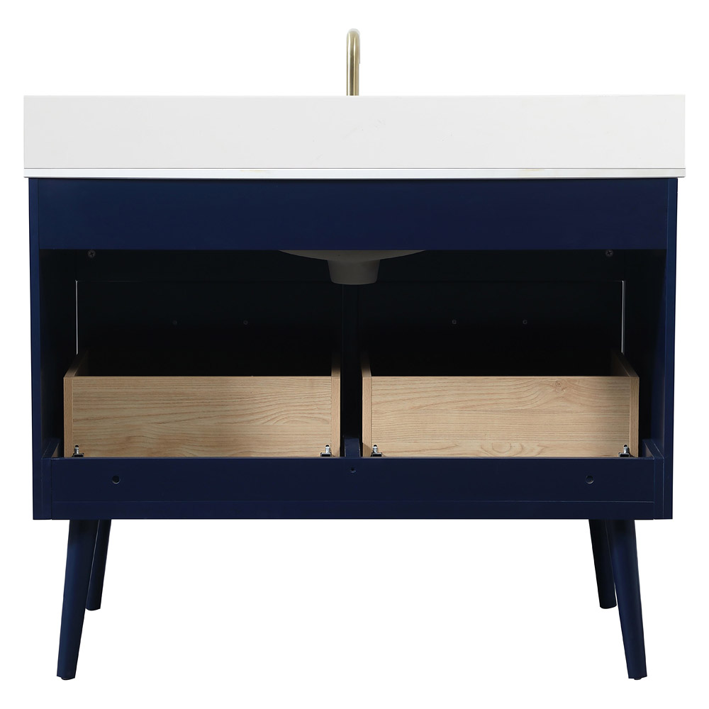 Elegant Bathroom Vanity - Blue (VF41042MBL-BS)