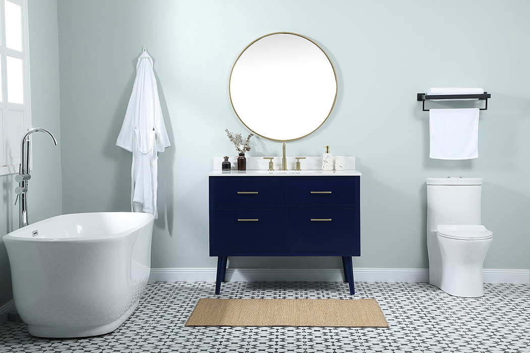 Elegant Bathroom Vanity - Blue (VF41042MBL-BS)