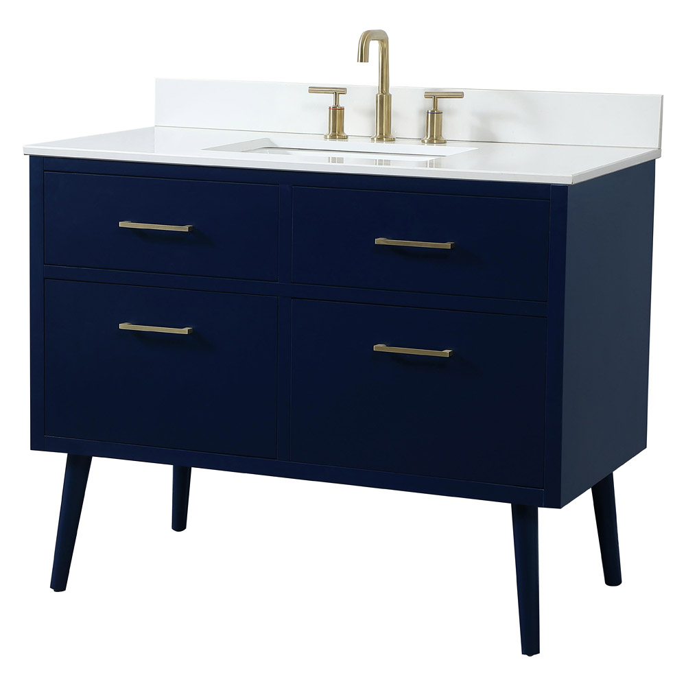 Elegant Bathroom Vanity - Blue (VF41042MBL-BS)