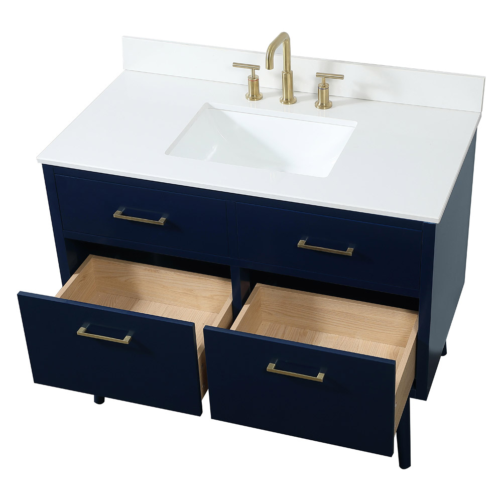 Elegant Bathroom Vanity - Blue (VF41042MBL-BS)