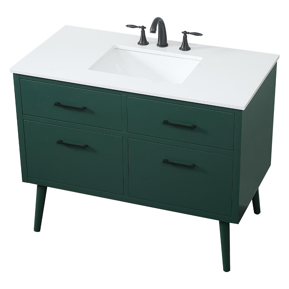 Elegant Bathroom Vanity - Green (VF41042MGN)