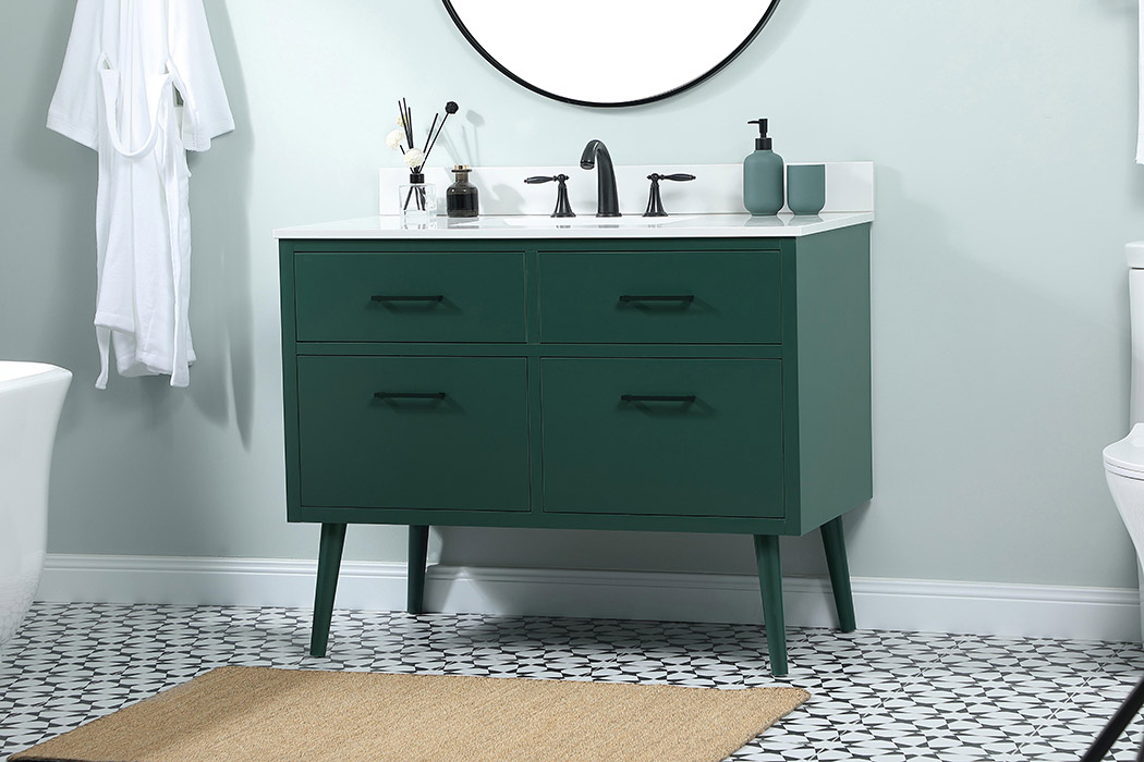 Elegant Bathroom Vanity - Green (VF41042MGN-BS)