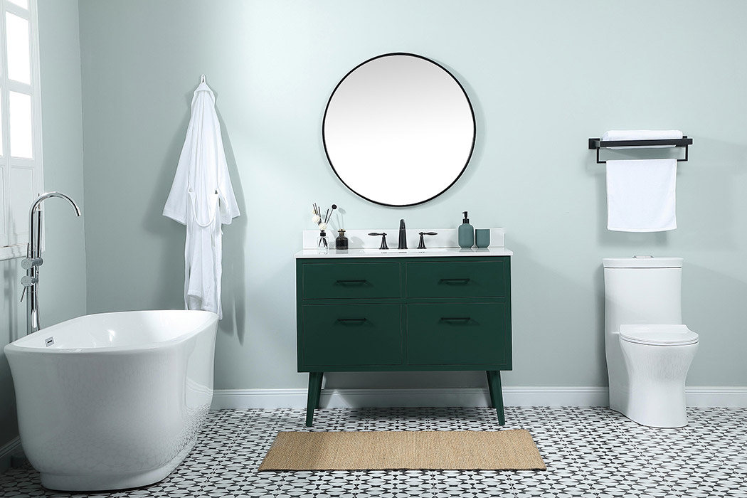 Elegant Bathroom Vanity - Green (VF41042MGN-BS)