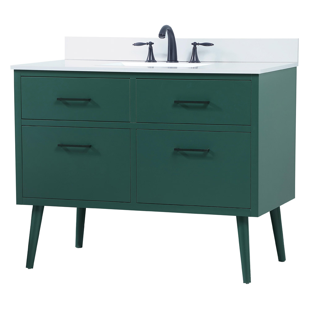 Elegant Bathroom Vanity - Green (VF41042MGN-BS)