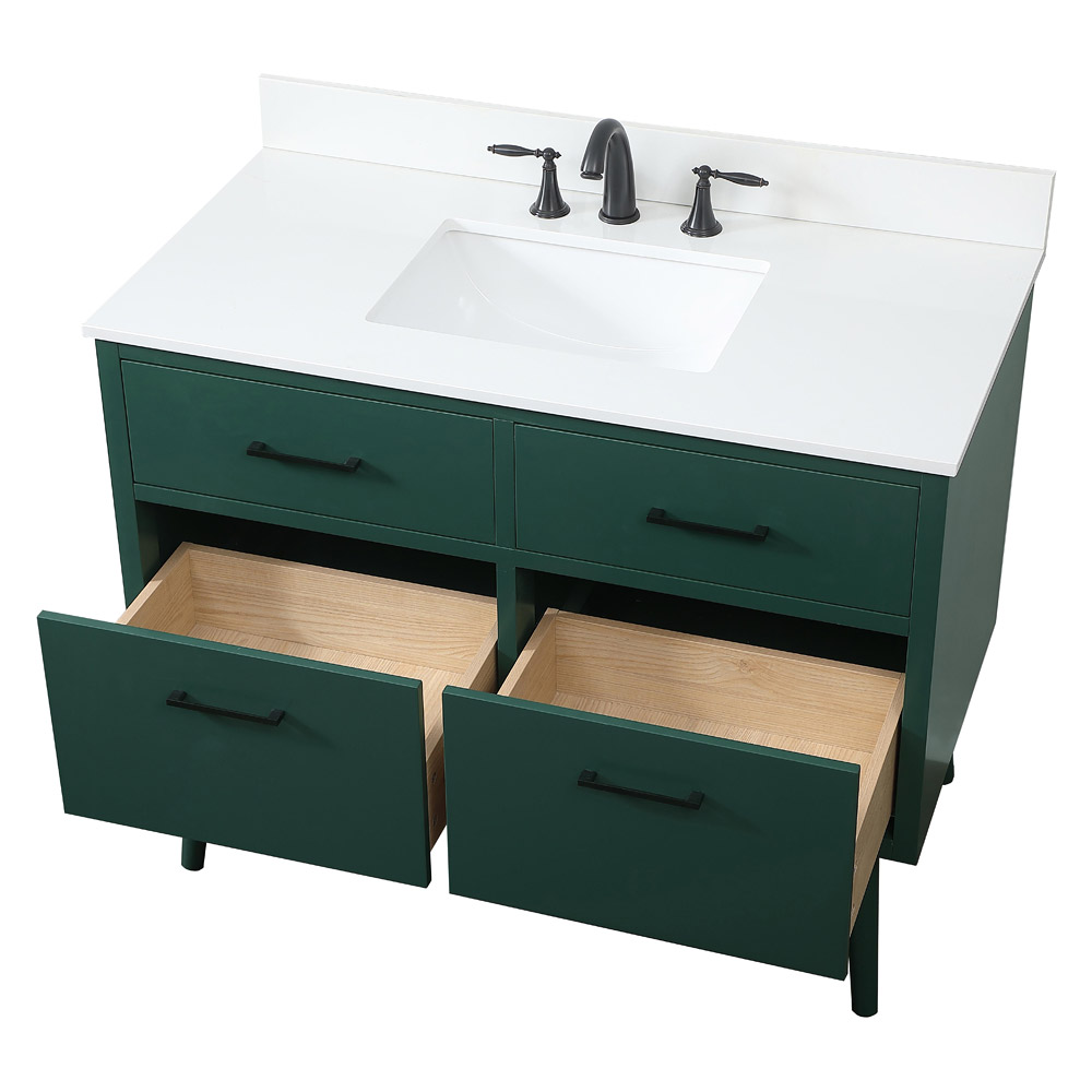 Elegant Bathroom Vanity - Green (VF41042MGN-BS)