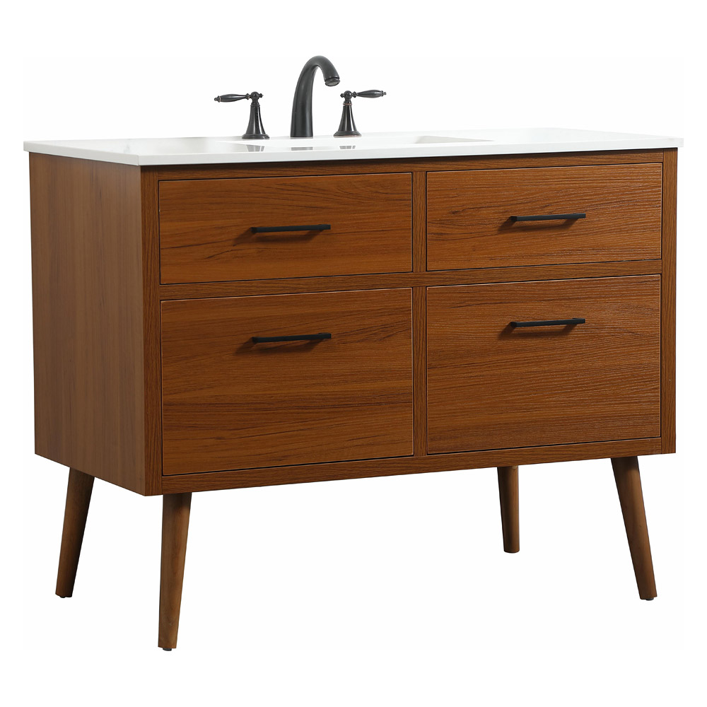 Elegant Bathroom Vanity - Teak (VF41042MTK)