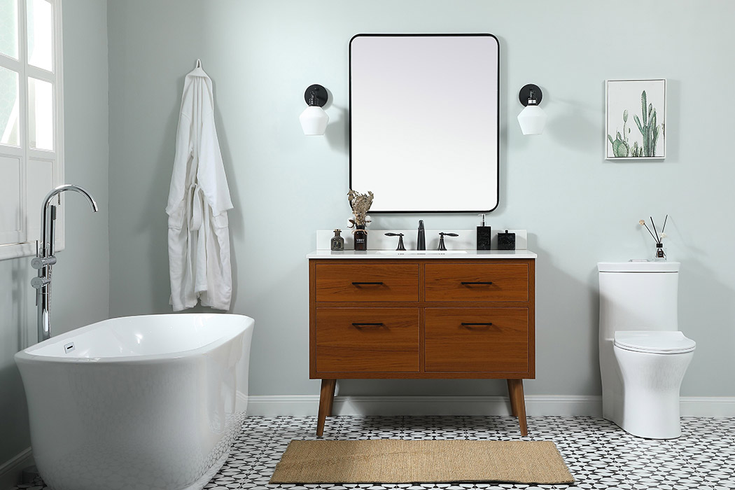 Elegant Bathroom Vanity - Teak (VF41042MTK-BS)