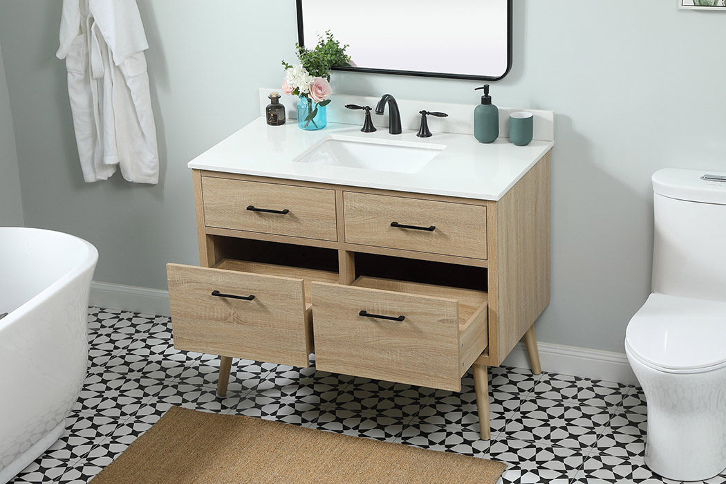 Elegant Bathroom Vanity - Mango Wood (VF41042MW-BS)