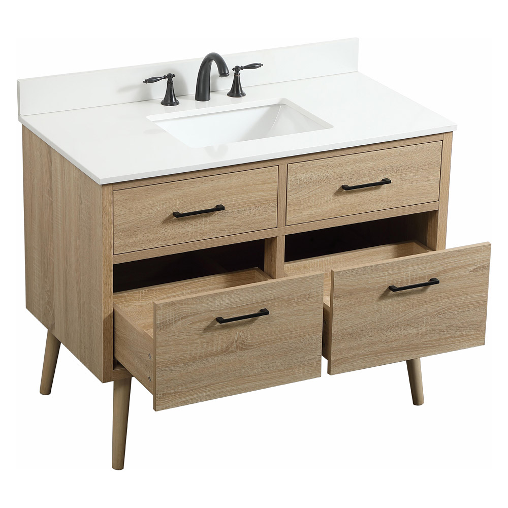 Elegant Bathroom Vanity - Mango Wood (VF41042MW-BS)