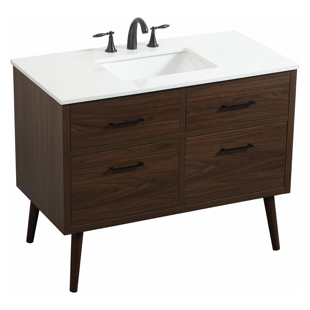 Elegant Bathroom Vanity - Walnut (VF41042MWT)