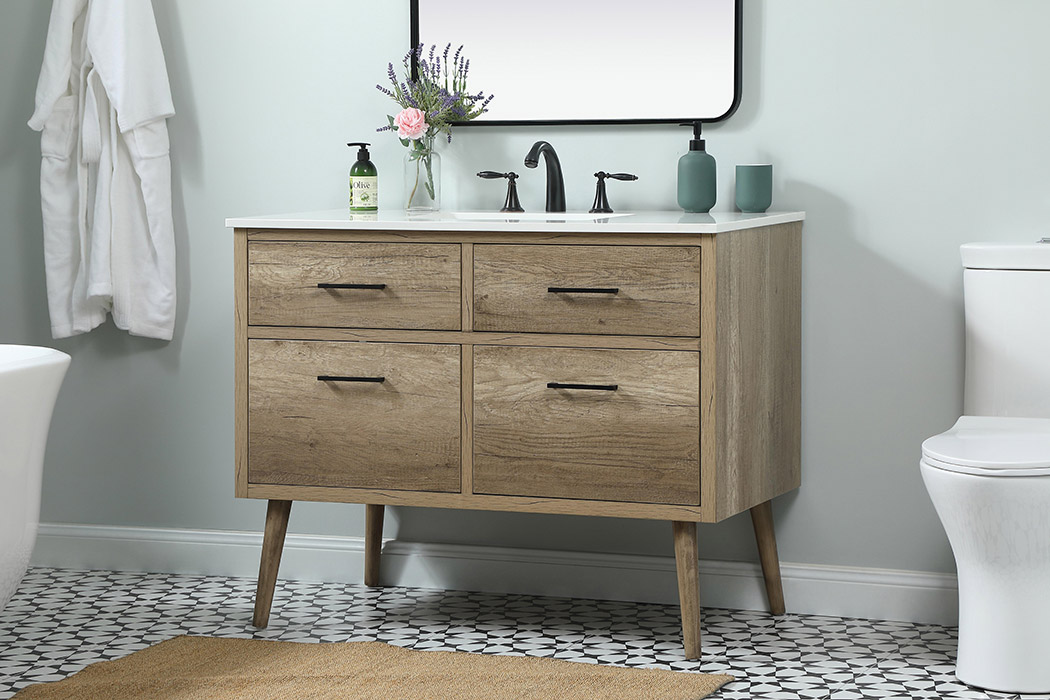 Elegant Bathroom Vanity - Natural Oak (VF41042NT)