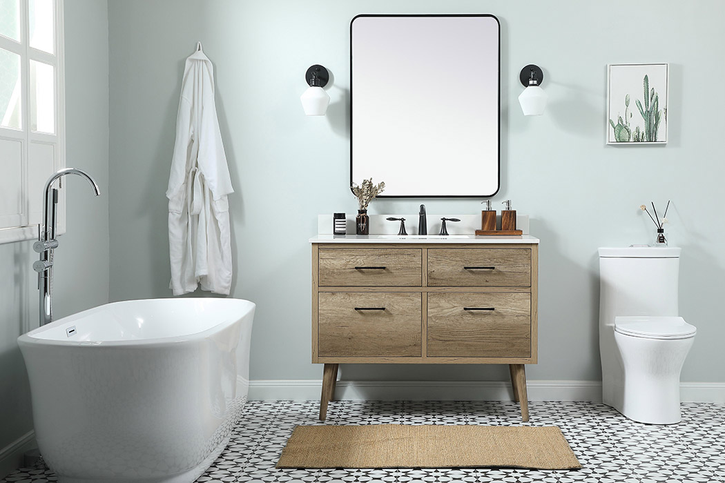 Elegant Bathroom Vanity - Natural Oak (VF41042NT-BS)